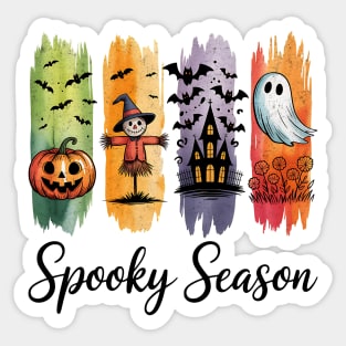 Spooky Season Ghost Panels Design Sticker